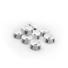 Size Markers - White With Black Text